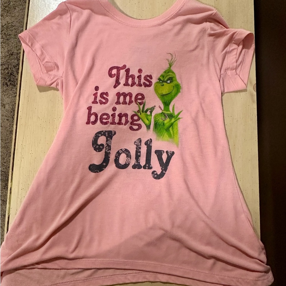 Pink Grinch 'This is me being Jolly' Graphic Tee